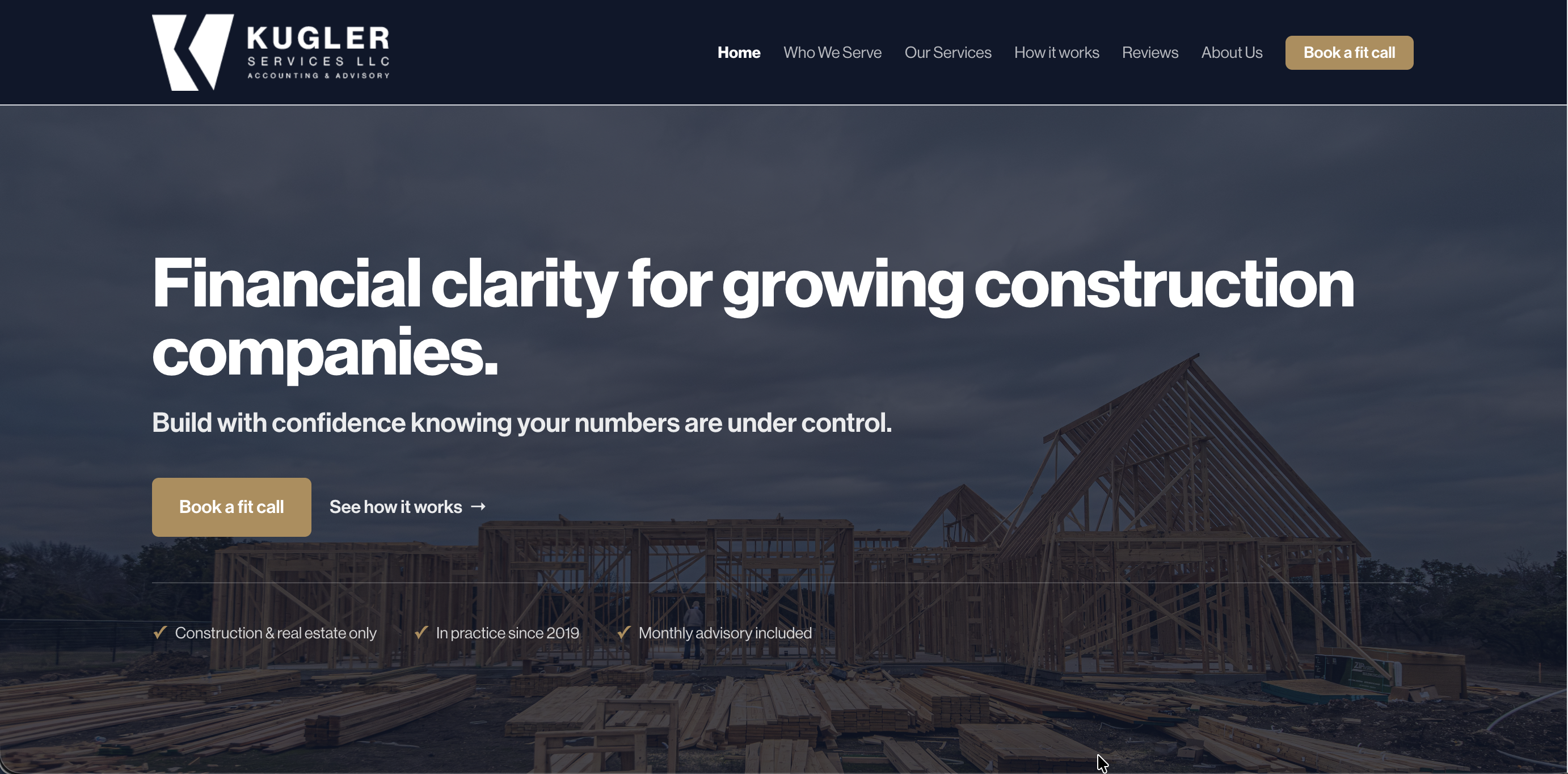 Kugler Services website after redesign